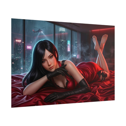 Ada Wong Poster, Resident Evil Art Print, Gaming Wall Decor Poster