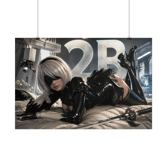Game Room Decor 2B NieR Poster Gaming Wall Art Character Print Collectible Print