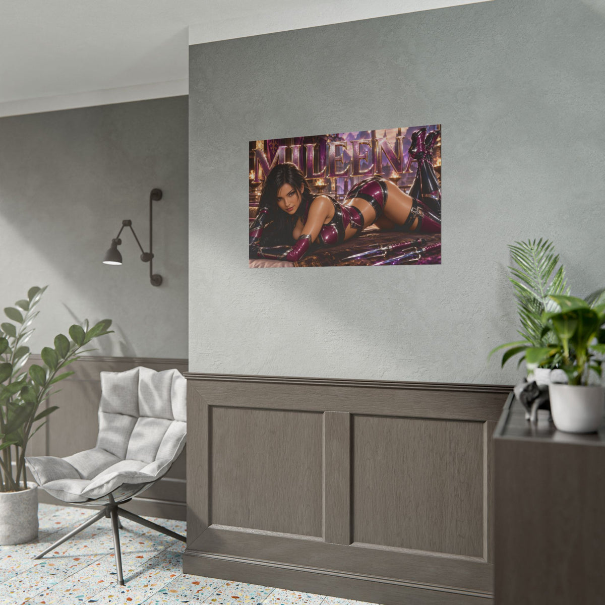 Mileena Character Poster Mortal Kombat Gamer Room Wall Art Collectible Decor