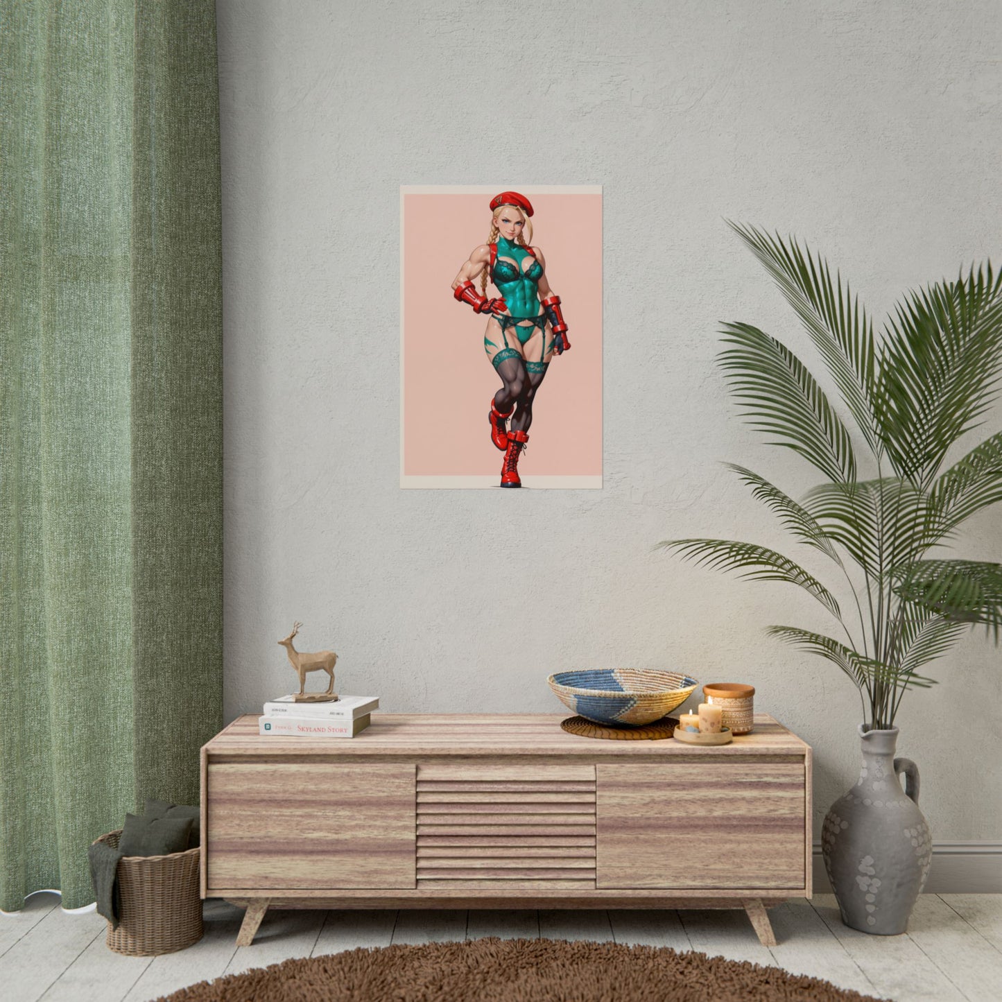 Cammy White Poster, Street Fighter Anime-Girl Kunstdruck, Wanddeko fürs Gamerzimmer