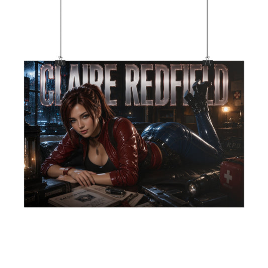Claire Redfield Resident Evil Poster Gaming Wall Art Gamer Room Decor Art Print
