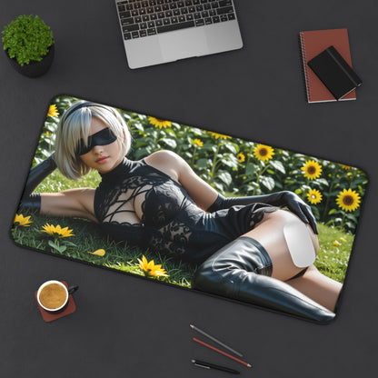 2B Gaming-Mauspad, Nier Automata Schreibtischunterlage, Anime-Kriegerinnen-Mauspad
