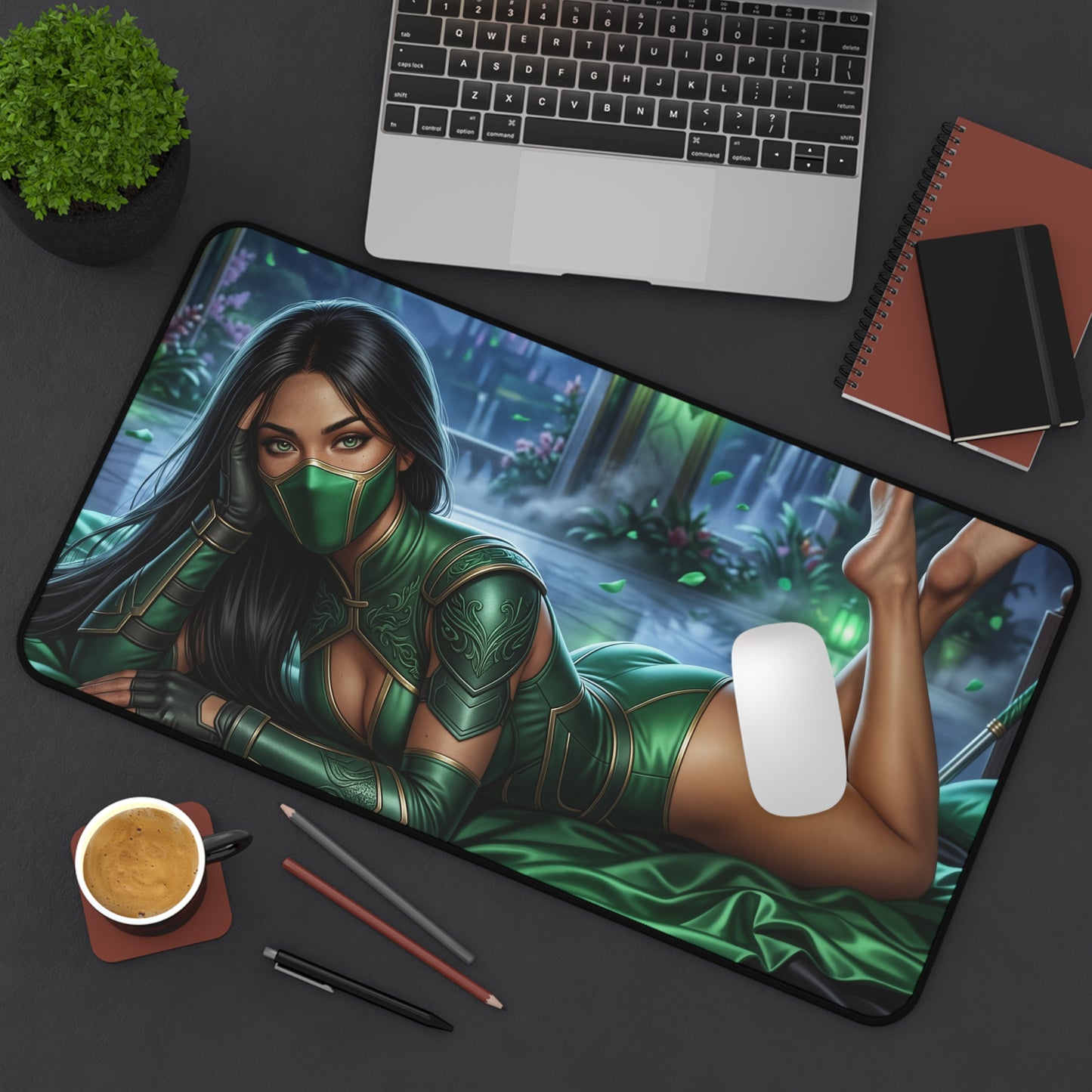 Mortal Kombat Mouse Pad, Jade Desk Mat, Gamer Gift XXL