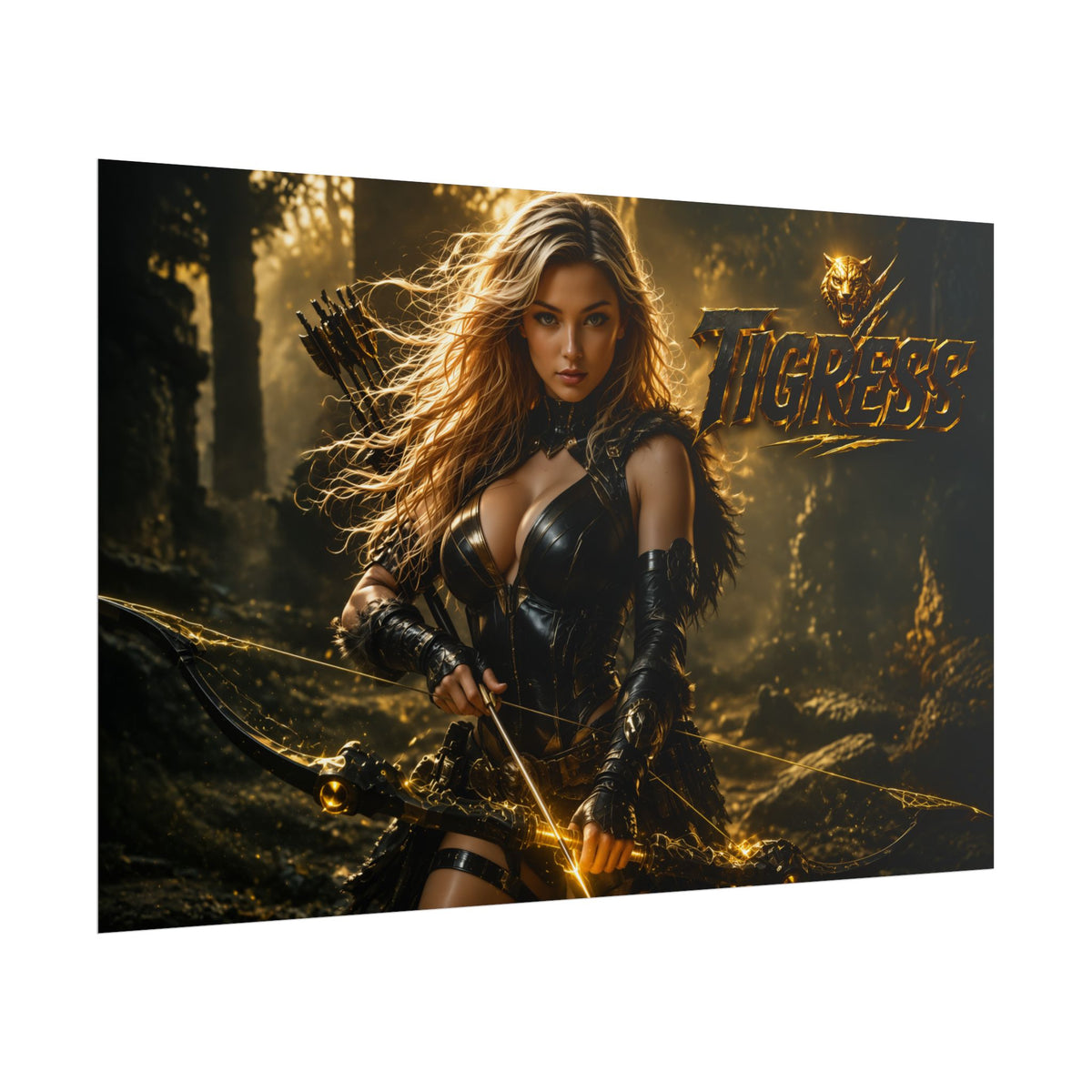 Comic Wall Art Tigress Poster Heroine Room Decor Collectible Character Print
