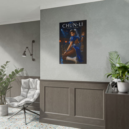 Chun-Li Poster, Street Fighter Wall Art, Gaming Print, Pin Up Decor