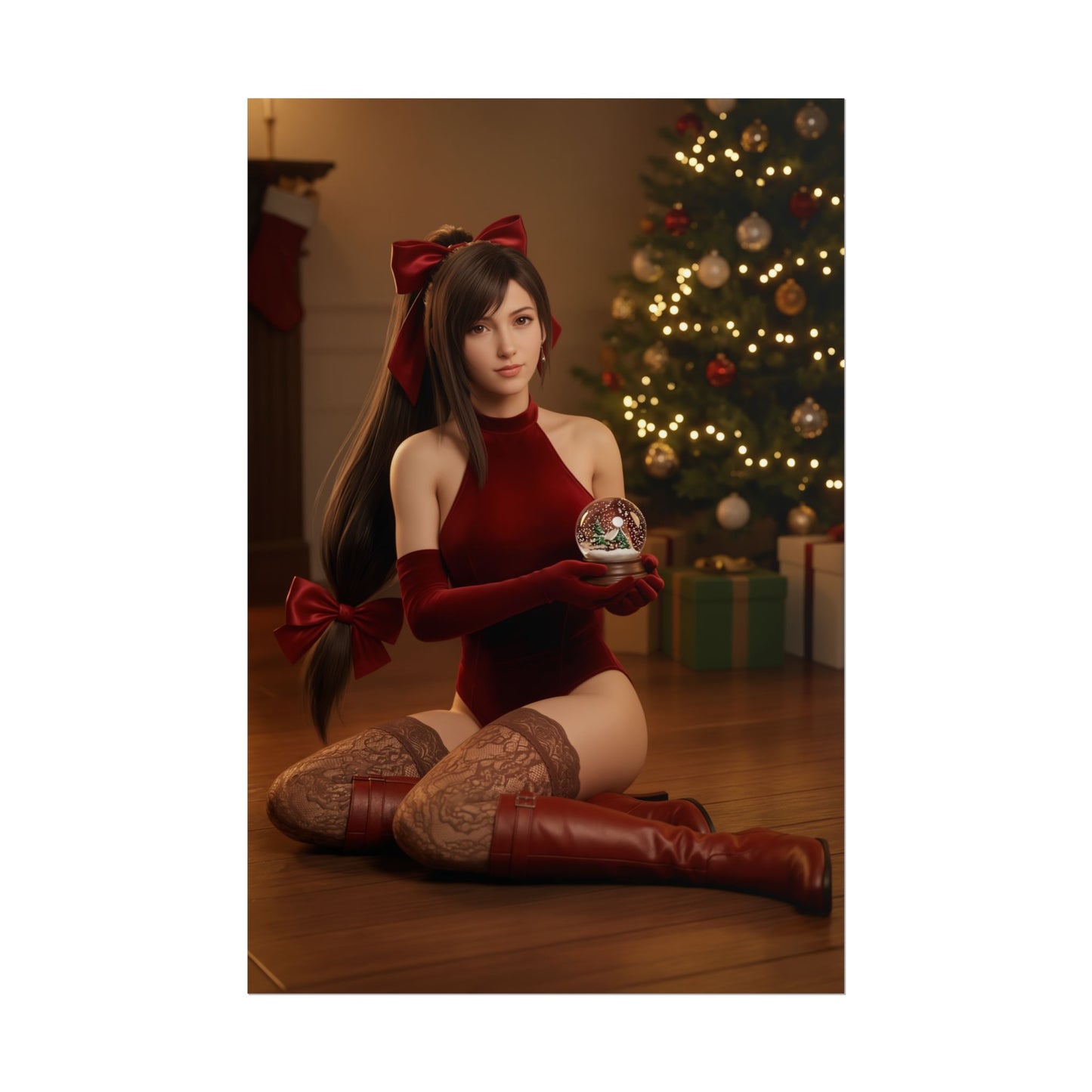 Tifa Lockhart Poster, Final Fantasy VII Art Print – Gamer Room Wall Art — festive character-focused gaming wall art