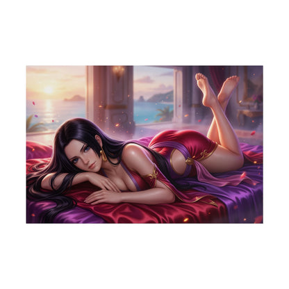 Boa Hancock Poster, Anime Wall Art, Fantasy Anime Print Decor