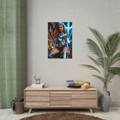 Starfire Poster – Stunning Heroine Wall Art Print for Bedroom or Office Decor