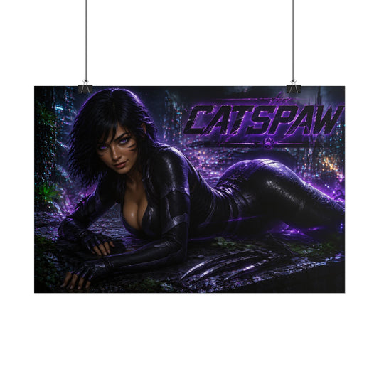 Comic Wall Art Catspaw Poster Heroine Room Decor Collectible Character Print