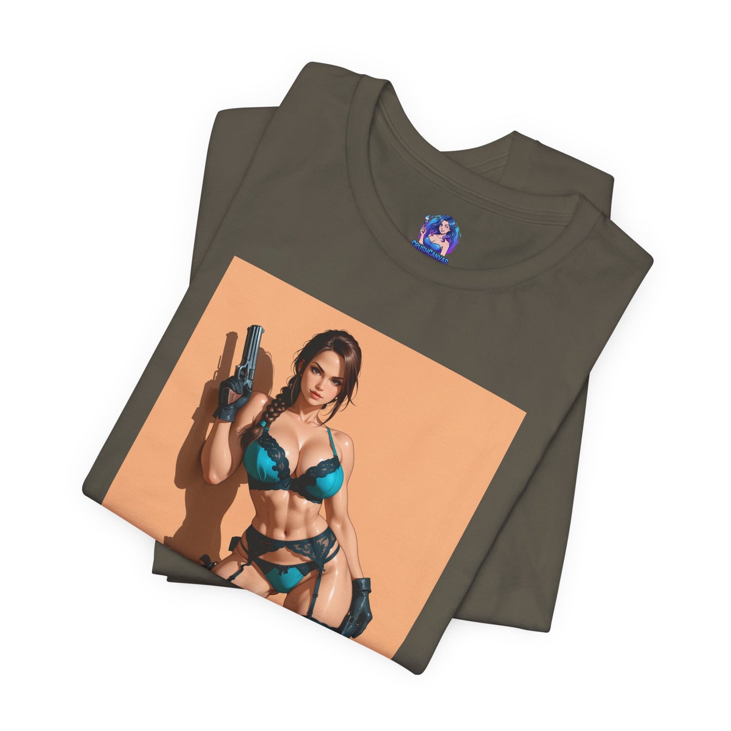 Lara Croft T-Shirt | Tomb Raider Grafik-T-Shirt für Gamer &amp; Anime-Fans | Abenteuerheldin-Shirt