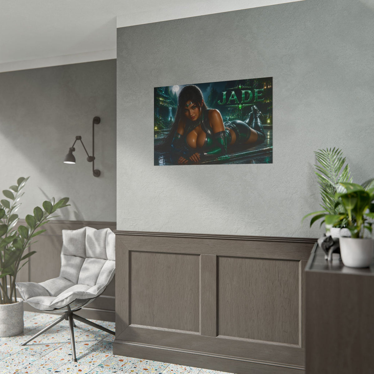 Jade Character Poster Mortal Kombat Gaming Setup Wall Decor Collector Print