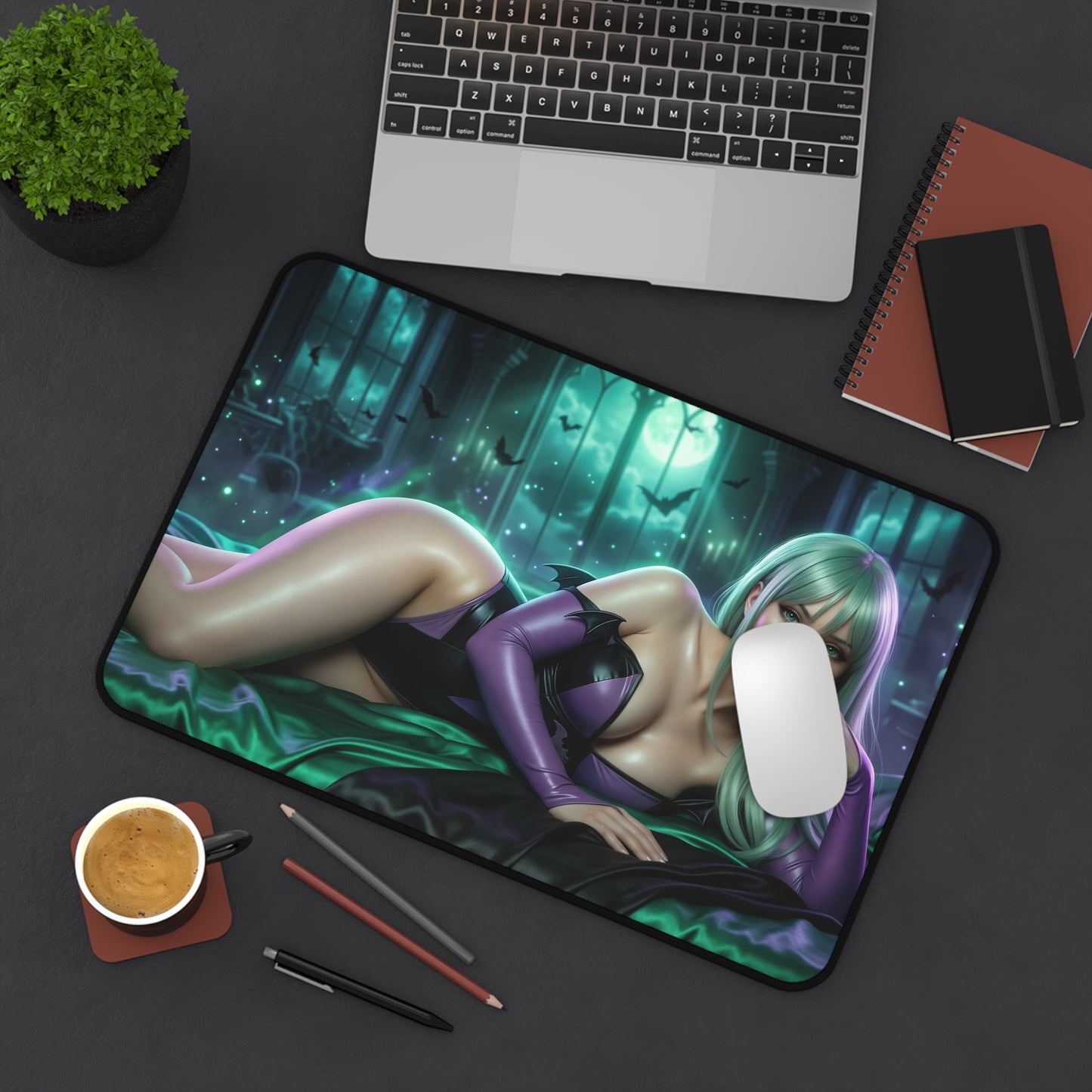 Darkstalkers Mouse Pad, Morrigan Desk Mat, Gamer Gift XXL