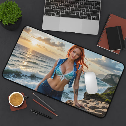 Nami Gaming-Mauspad, One Piece Schreibtischunterlage, Anime Navigator Girl Setup