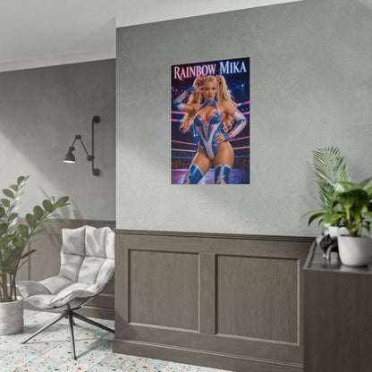 Rainbow Mika Capcom Street Fighter Wall Art Poster Print Decor