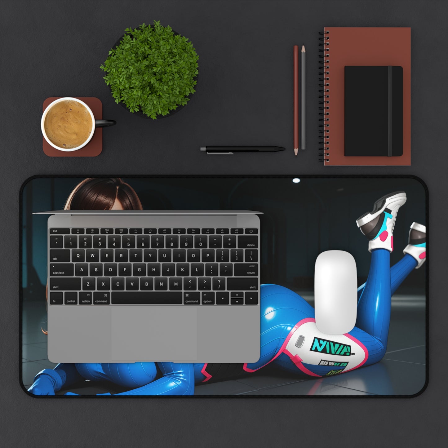 D.Va-Schreibtischunterlage, Overwatch-Heldin-Mauspad, Schreibtisch-Setup für Gamerinnen