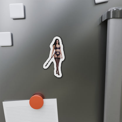 Yennefer Magnet – Fantasy Sorceress Fridge Magnet, Anime Style Decor die-cut vinyl magnet on fridge showcasing anime-style sorceress artwork