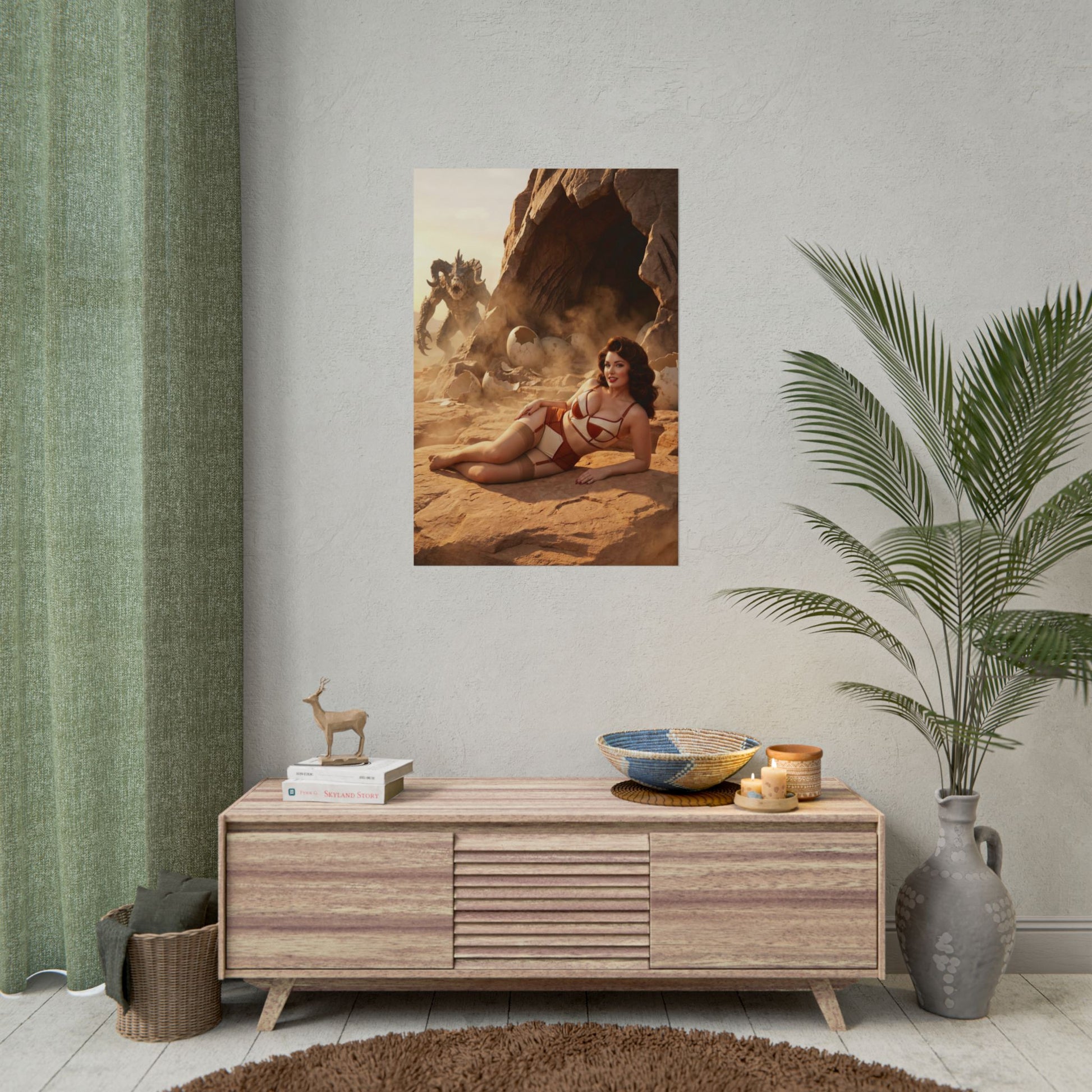 Fallout Fantasy Woman Poster / Fallout Fantasy Wall Art / Fallout Fantasy Art Print / Fallout Poster - atmospheric strong woman fantasy art print