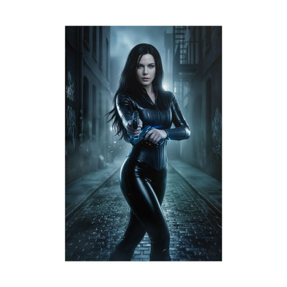 Selene Underworld Poster, Underworld Wall Art Print, Vampire Warrior Girl Decor, Gothic Movie Art, Gift for Fan