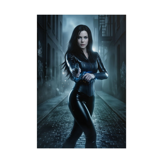 Selene Underworld Poster, Underworld Wall Art Print, Vampire Warrior Girl Decor, Gothic Movie Art, Gift for Fan