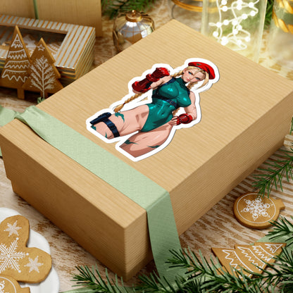 Cammy White Sticker – Street Fighter Vinyl Sticker for Laptops & Indoor Decor