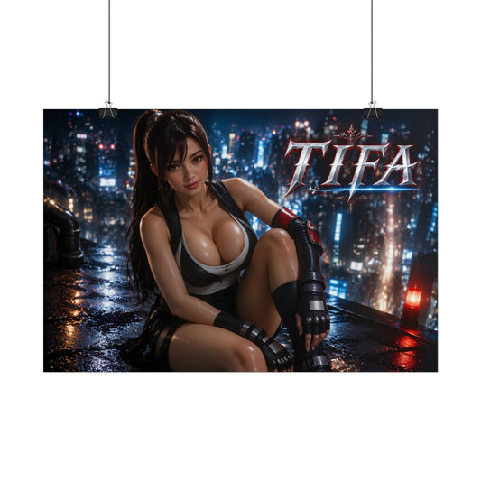 Tifa Lockhart Wall Art Poster PC Gaming Decor Bedroom Collector Print