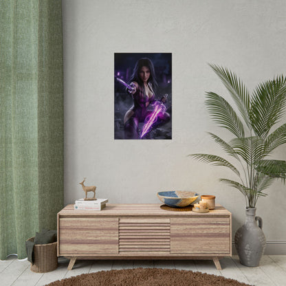 Mileena Mortal Kombat Poster, Mortal Kombat Wall Art, Fighting Game Girl Print, Ninja Fighter Decor, Gamer Gift