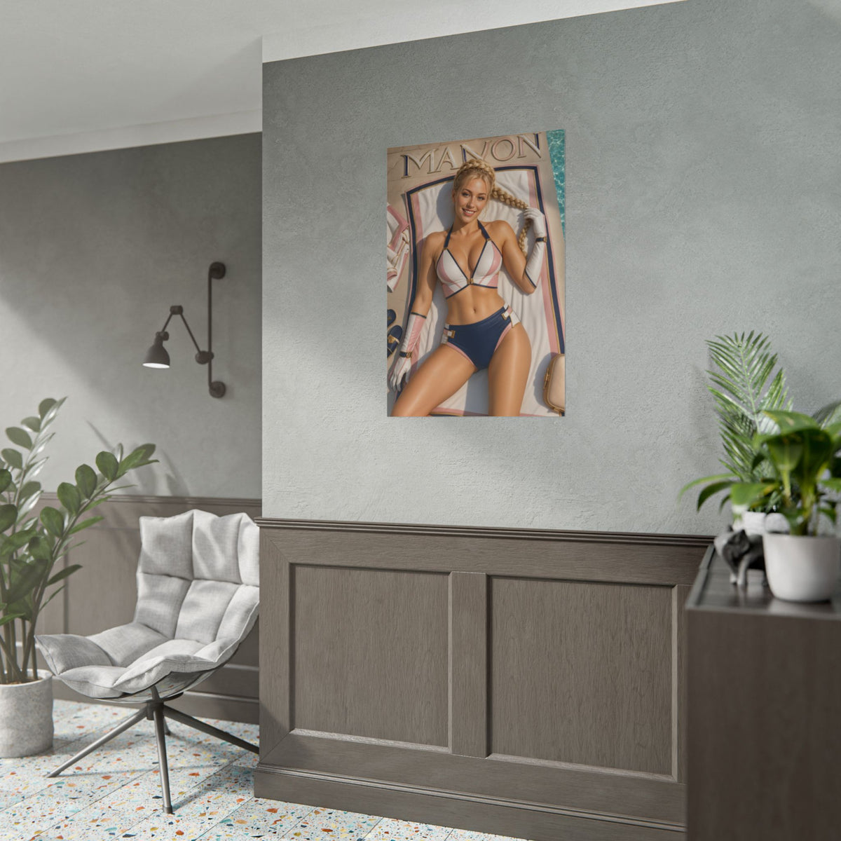 Manon Street Fighter Gaming Poster Wall Art Gamer Room Decor Collectible Print