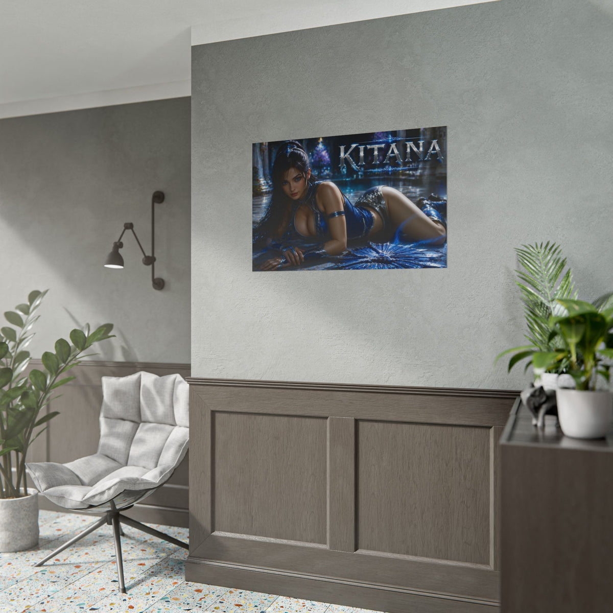 Kitana Mortal Kombat Gaming Poster Wall Art Gamer Room Decor Collectible Print