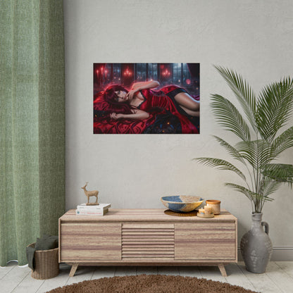 Rias Gremory Poster, Anime Wall Art, Fantasy Anime Print Decor