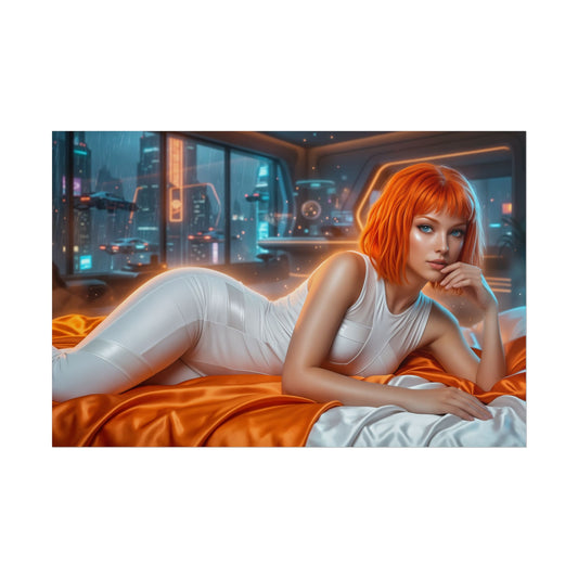 Leeloo Poster, Sci Fi Wall Art, Movie Print, Gamer Room Decor