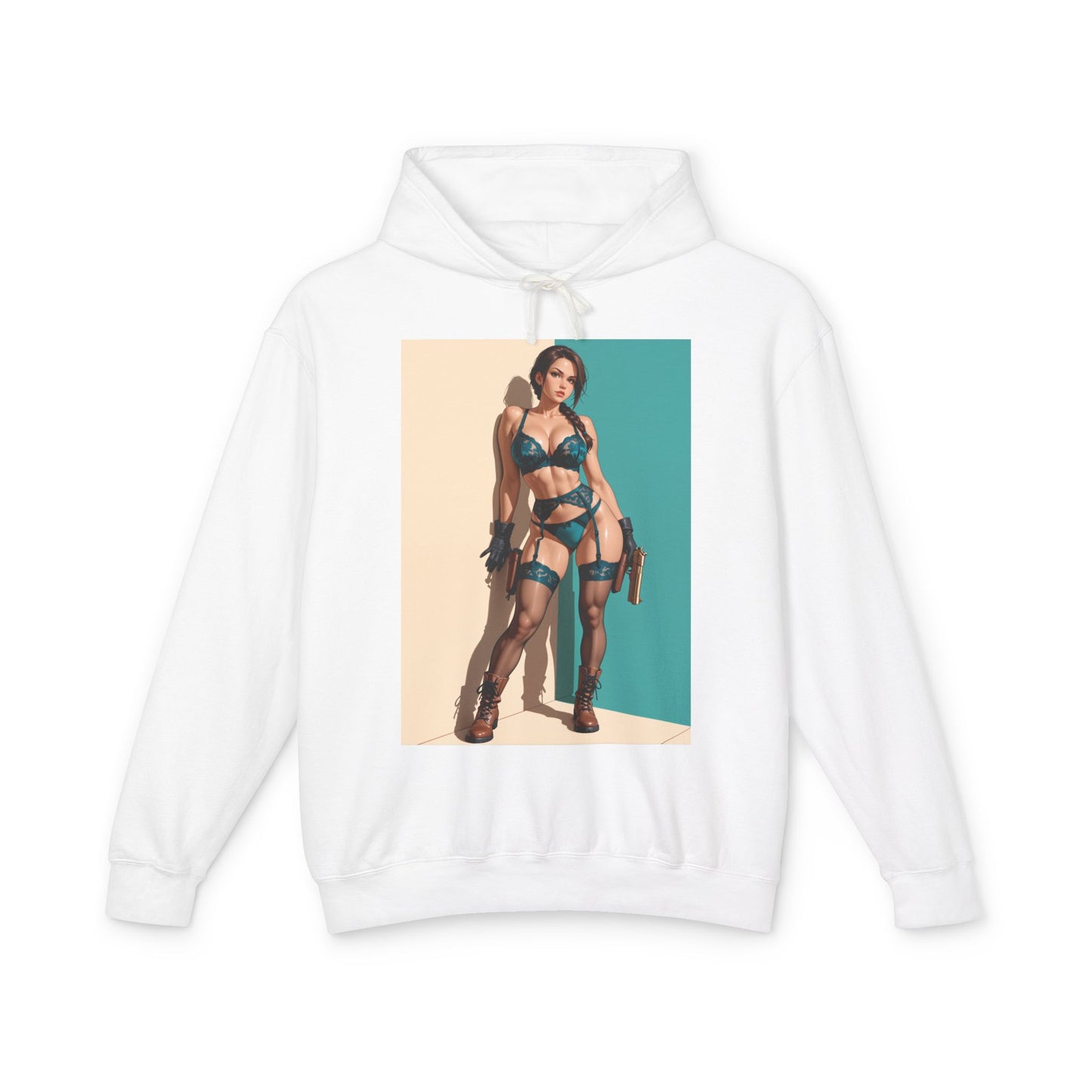 Худі з Ларою Крофт | Худі з іконою ігрового персонажа | Стильний пуловер з Tomb Raiders