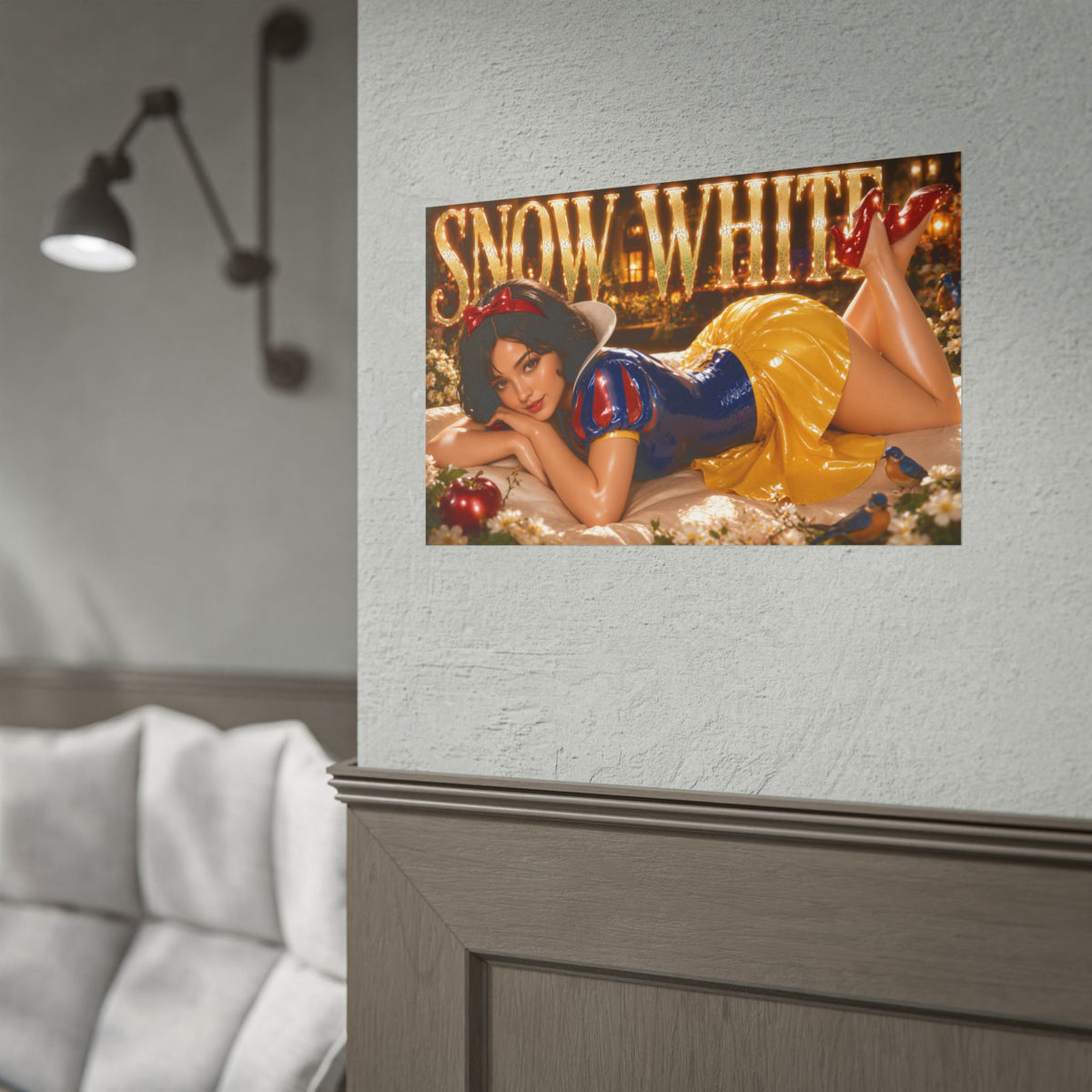Snow White Poster Snow White and the Seven Dwarfs Character Wall Decor Art Print