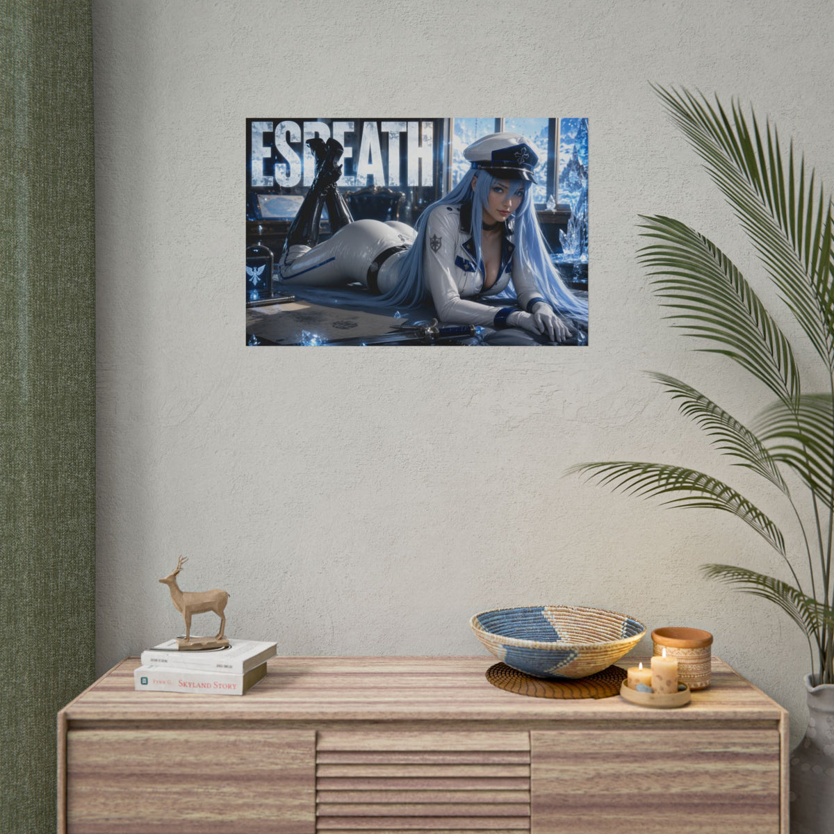 Esdeath Character Poster Akame ga Kill Anime Wall Decor Collectible Art Print