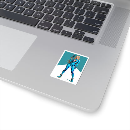 Наклейка Самус Аран – вінілова наклейка з героїнею наукової фантастики для ноутбуків та декору інтер'єру