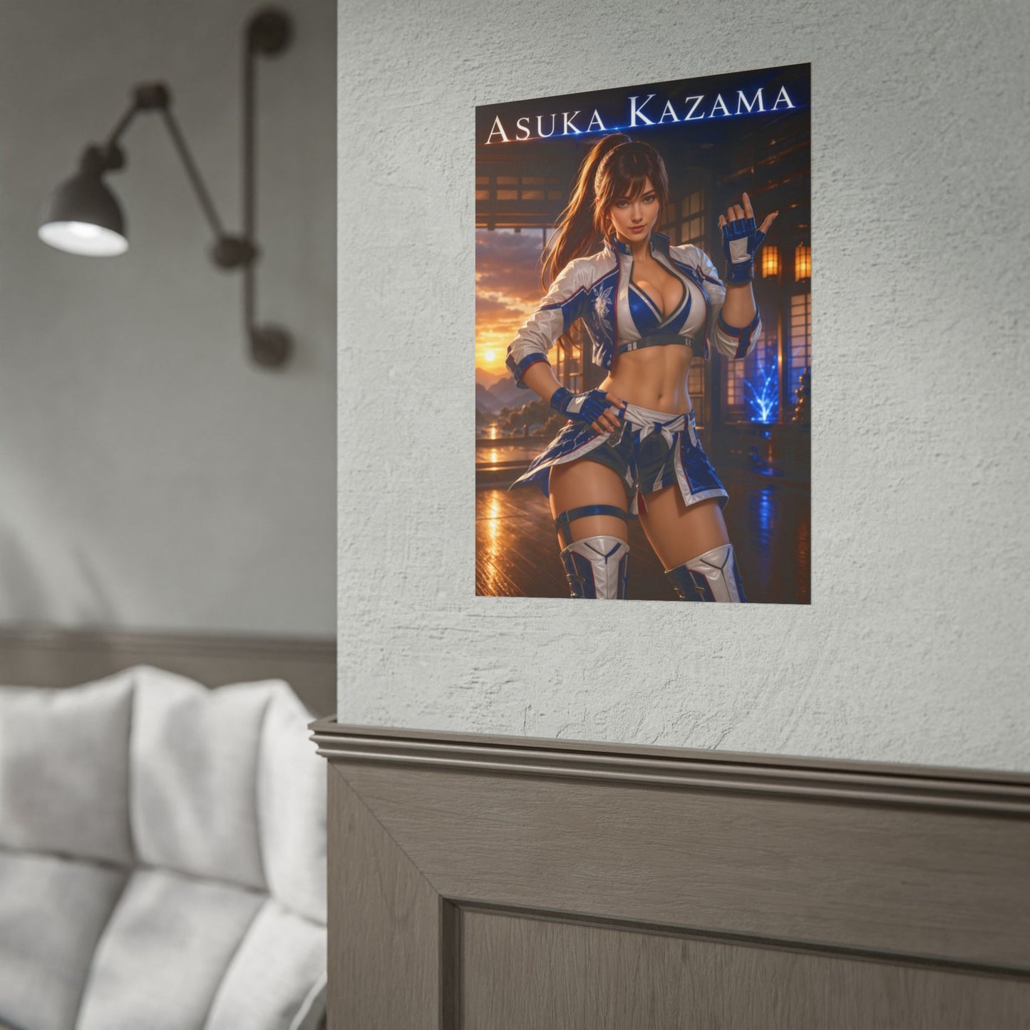 Asuka Kazama Poster, Tekken Wall Art, Gaming Print, Gamer Decor