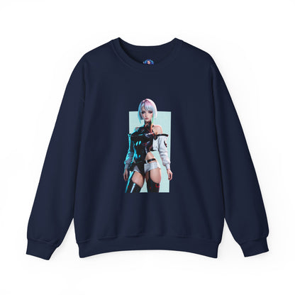 Lucy Edgerunners Sweatshirt, Cyberpunk-Rundhalsausschnitt, futuristische Gaming-Bekleidung für Fans