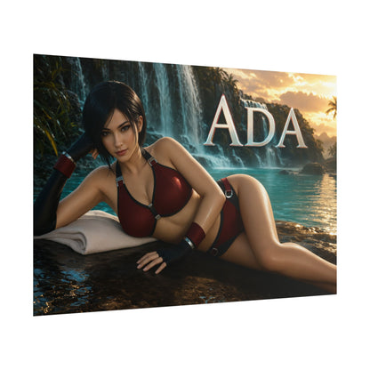 Ada Wong Character Poster Gaming Setup Wall Decor Collector Print