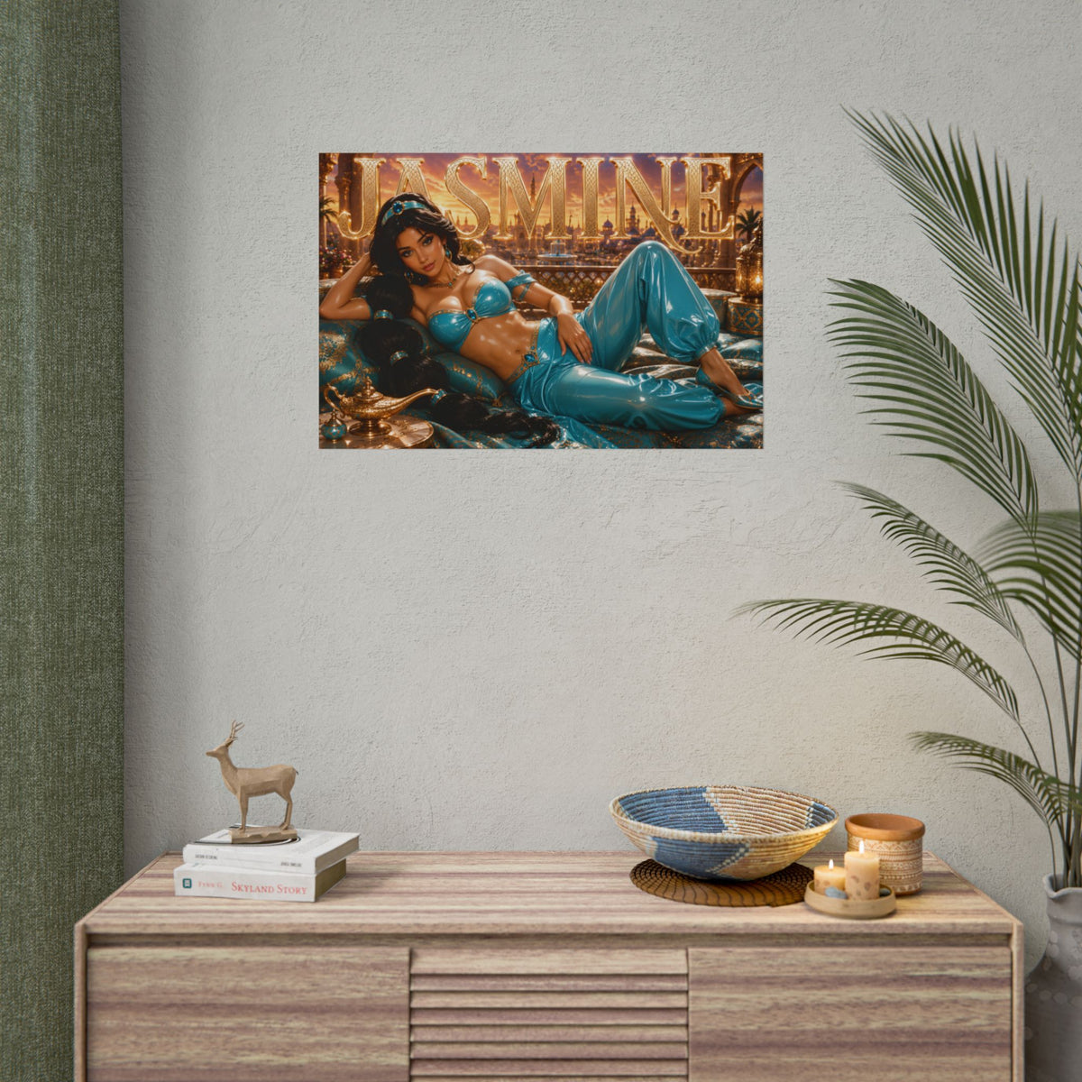 Princess Jasmine Aladdin Poster Fantasy Wall Art Room Decor Collectible Print