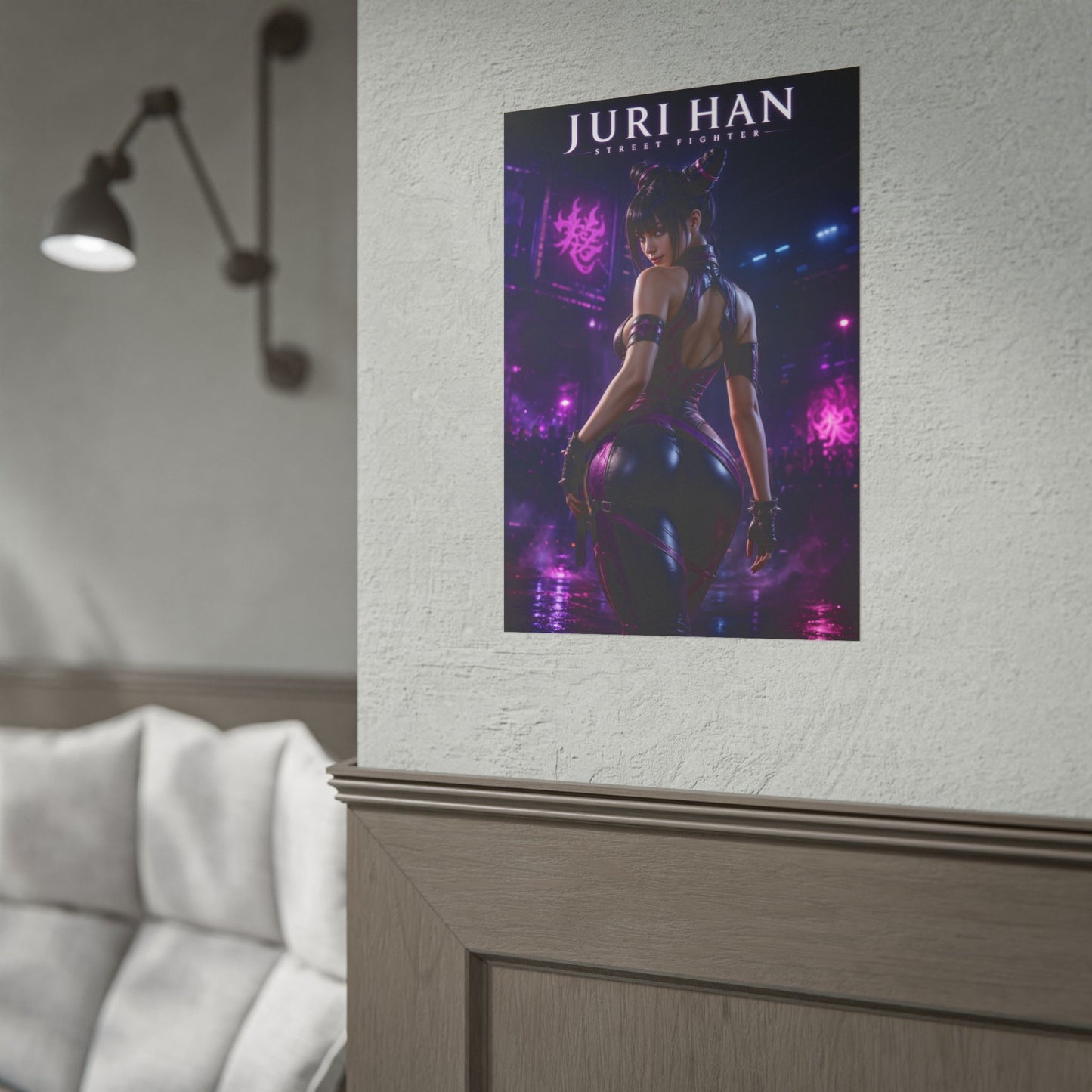 Juri Han Poster, Street Fighter Wall Art, Gaming Print, Pin Up Decor