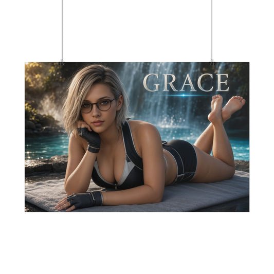 Game Room Decor Grace Ashcroft Poster Character Wall Art Gamer Gift