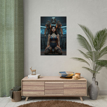 Fallout Power Woman Poster / Fallout Power Wall Art / Fallout Power Art Print / Fallout Poster featuring commanding Fallout woman centered in bold, symmetric composition