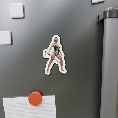 2B Magnet – NieR Automata Anime Heroine Fridge Magnet, Game Decor - die-cut vinyl fridge magnet showing 2B anime heroine in clean high-res artwork