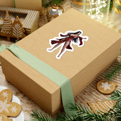 Boa Hancock Sticker – Anime Character Vinyl Sticker for Laptops & Indoor Decor on a gift box, glossy vinyl decal featuring elegant anime character