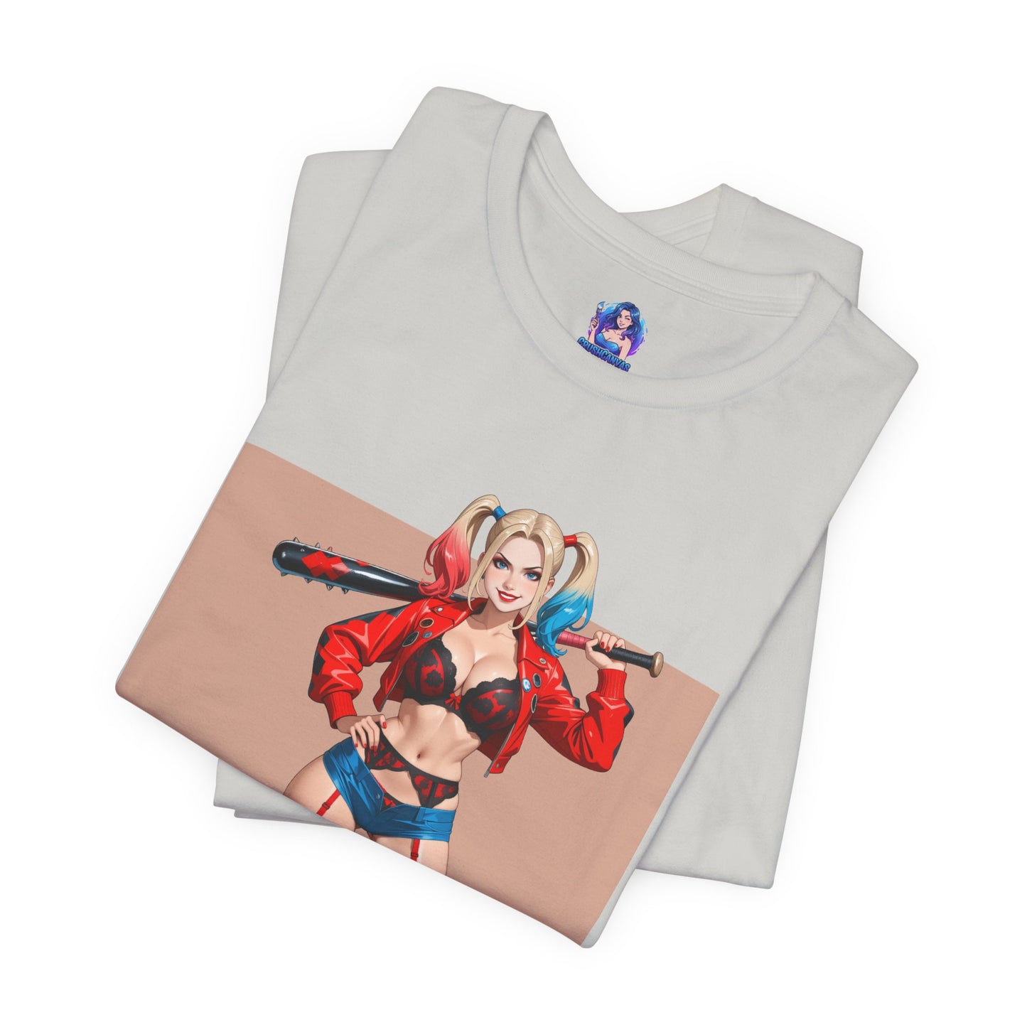 Harley Quinn Shirt | DC Comics T-Shirt für Otakus &amp; Gamer | Süßes, verrücktes Waifu-Shirt