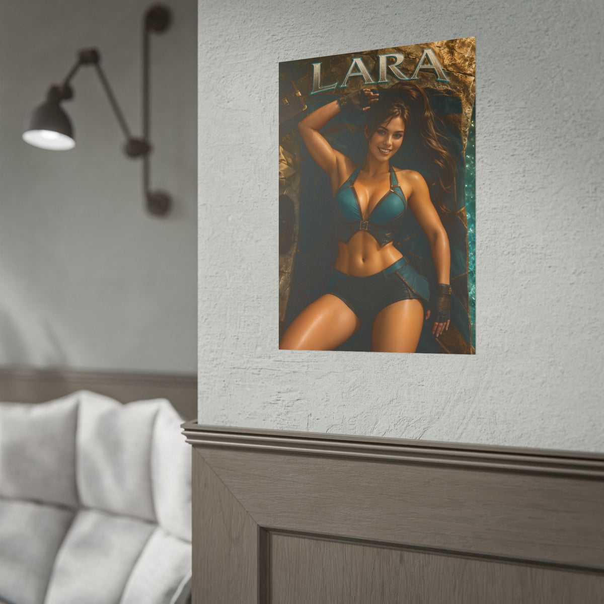 Lara Croft Character Poster Tomb Raider Gamer Gift Gaming Setup Wall Decor Print