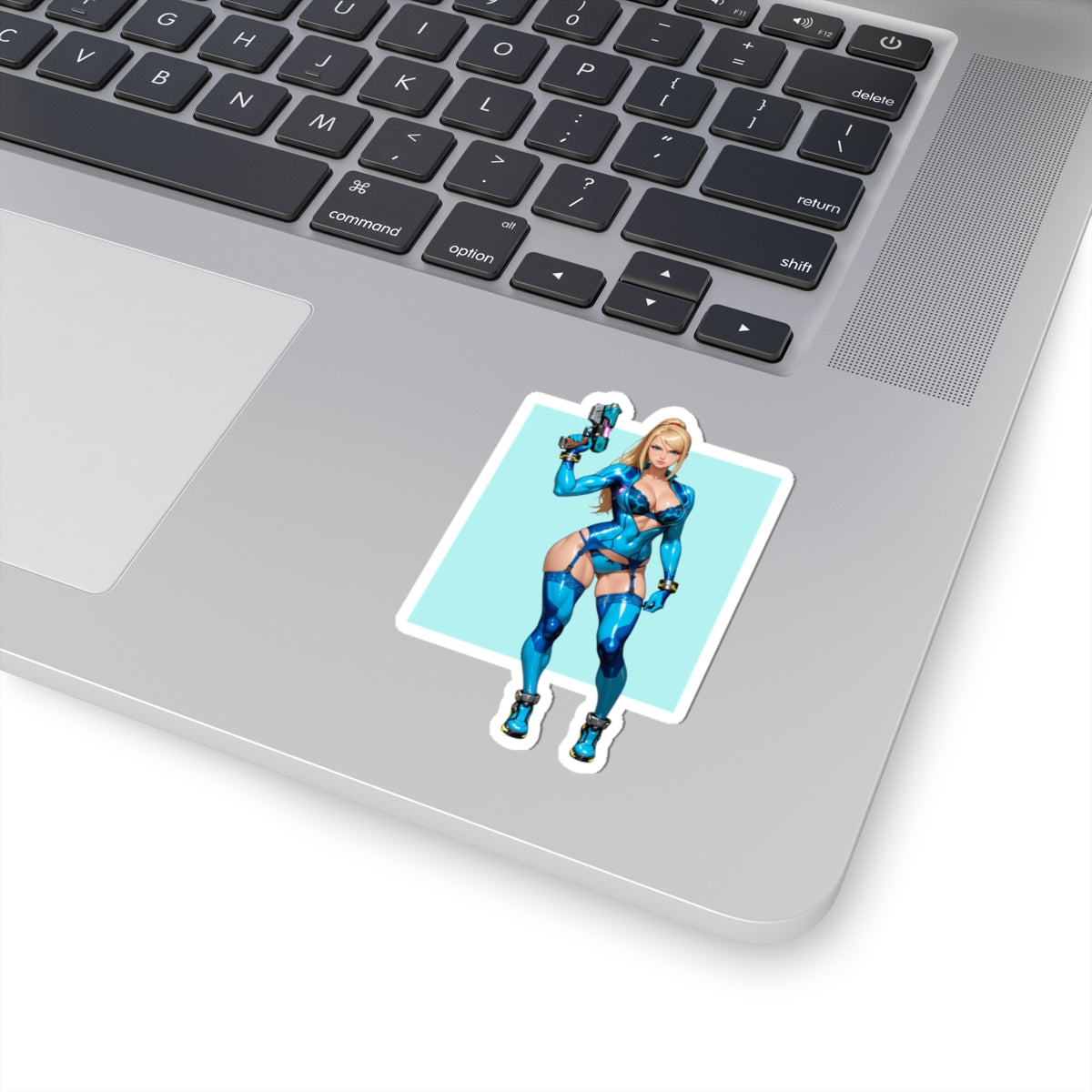 Наклейка Самус Аран – футуристична вінілова наклейка для ноутбуків, журналів та аксесуарів