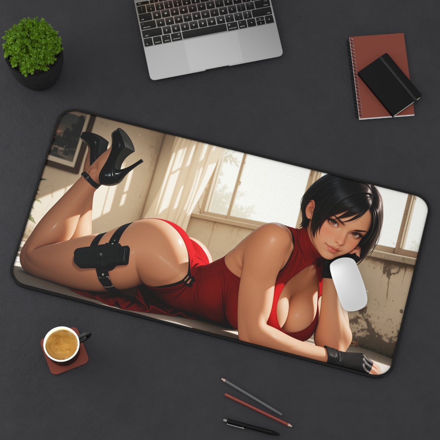 Ada Wong Desk Mat, Action Game Heroine Mouse Pad, Gaming Desk Setup