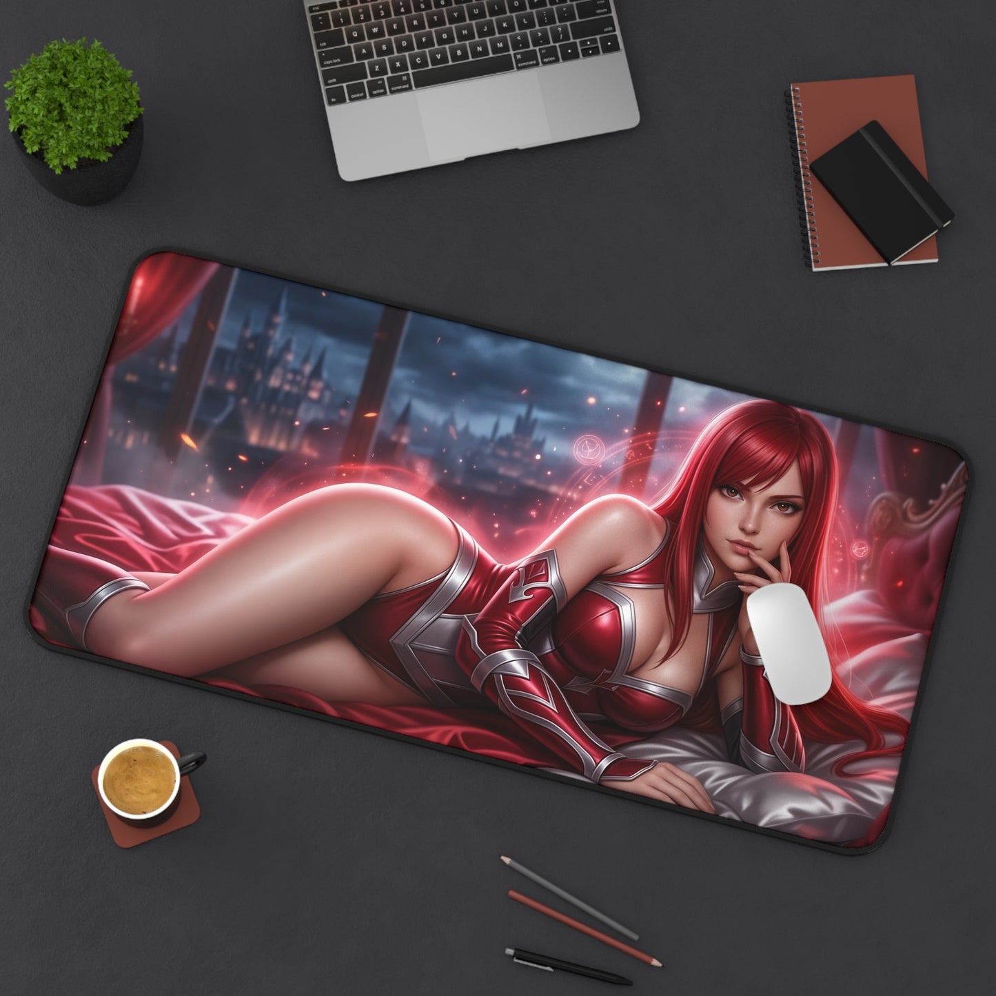 Fairy Tail Mouse Pad, Erza Scarlet Desk Mat, Gamer Gift