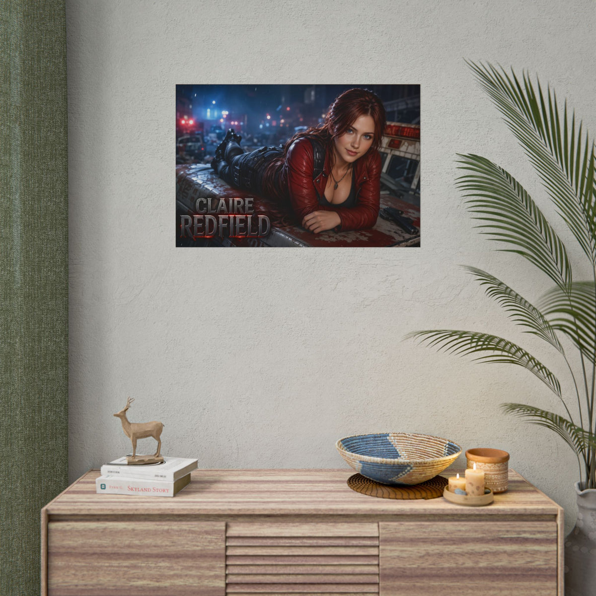 Gamer Room Poster Claire Redfield Wall Art Character Collectible Print