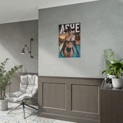 Ashe Overwatch Gaming Poster Wall Art Gamer Room Decor Collectible Print